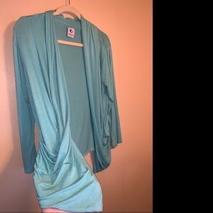 Rags and Couture Teal Cardigan